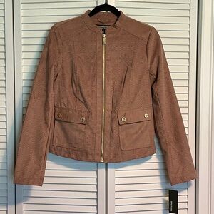 Kenneth Cole Reaction women’s faux suede small jacket, RN# 54163. Never worn.